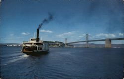 Ferry in Bay San Francisco, CA Postcard Postcard Postcard