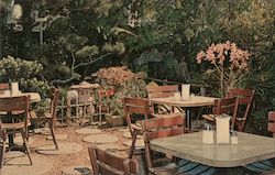 Bill's Place "Home of the Hamburger" Garden Dining Area Photograph Postcard