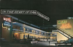 Civic Manor Motel Postcard