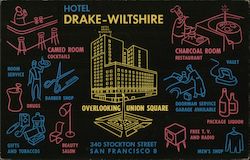 Hotel Drake-Wiltshire Overlooking Union Square Postcard