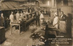 Kitchen, Jules Cafe, Monadnock Bldg., Next to Palace Hotel Postcard