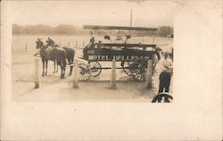 "That Man Pitts" Hotel Bellevue Horse Drawn Wagon Postcard