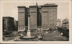 St. Francis Hotel and Union Square Postcard