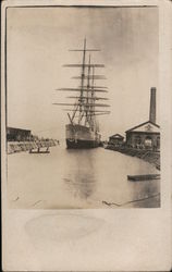 Sailing Ship Astral Dry Docked at Hunters Point Shipyard Postcard