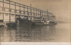 S.S. Thelma, Red Cross Ship WWI Docks Postcard