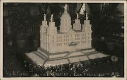 Large White U.S. Naval Training Center Christmas Cake 1912 Postcard
