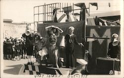 Sailors in costumes, Goat Island - October 1918 Postcard