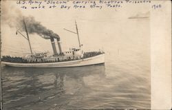 U.S. Army "Slocum" Carrying Alcatraz Prisoners to Work at Bay Area Army Posts Postcard