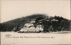 Light House and "Goat Island" San Francisco Bay California Postcard Postcard Postcard