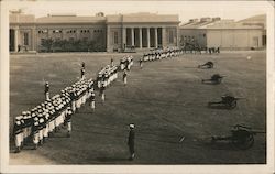 Troops on Parade Grounds, Naval Training Station Postcard
