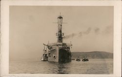 Battleships  in the Bay Postcard