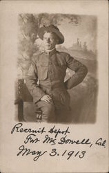 1913 Portrait Recruit Depot Fort McDowell Angel Island San Francisco, CA Army Postcard Postcard Postcard
