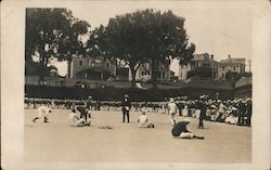 Sailors Playing Games Yerba Buena Island Postcard
