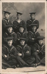 Sailors "Metzgar" U.S. Naval Training Station Yerba Buena Postcard