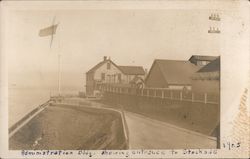 1905 Alcatraz Administration Bldg. Showing Entrance to Stockade Postcard