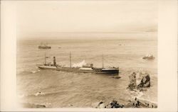Steam Ship on Rocks San Francisco Bay California Postcard Postcard Postcard