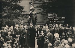 Devalera Unveiling Emmet Monument Golden Gate Park Postcard