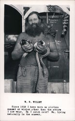 Willis Ray Willey Ringtail Cats Baby Skunk Guinea Pig Snake Postcard