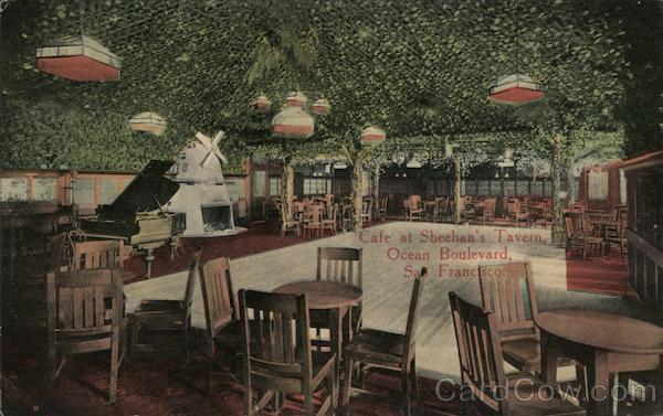 Cafe at Sheehan's Tavern, Ocean Boulevard San Francisco California