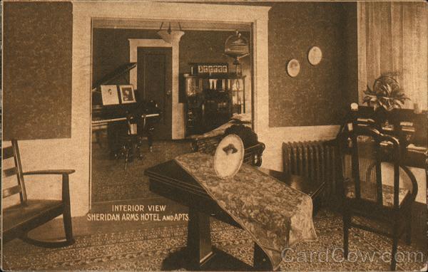 Interior View Sheridan Arms Hotel and Apts. San Francisco California