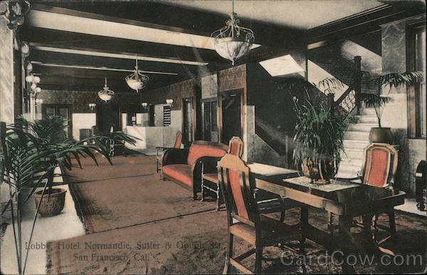 Lobby, Hotel Normandie - Sutter & Gough Street San Francisco California