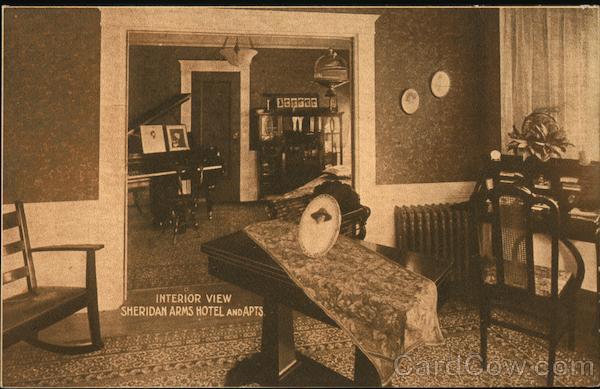 Interior View Sheridan Arms Hotel and Apts. San Francisco California