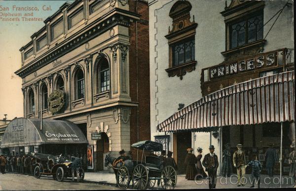 Orpheum and Prince's Theatre San Francisco California