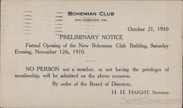 Bohemian Club San Francisco California