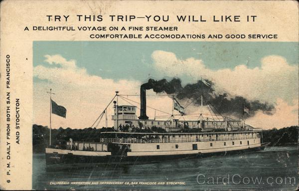 Try This Trip You Will Like It - A Delightful Voyage on a Fine Steamer Comfortable Accommodations and Good Service