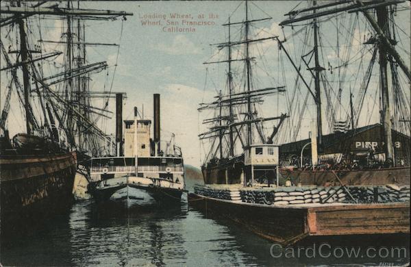 Loading Wheat at the Wharf San Francisco California