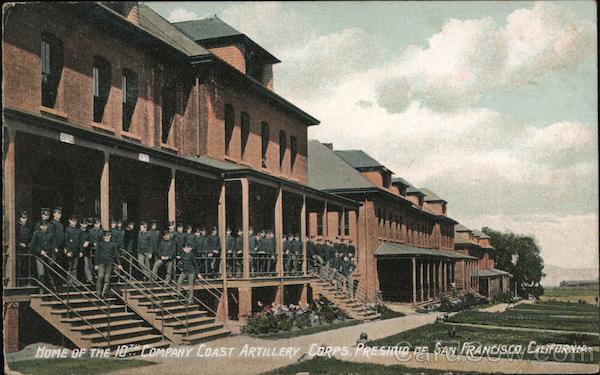 Home of he 10th Company Coast Artillery, Corps San Francisco California