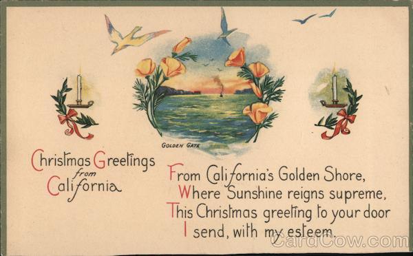 Christmas Greetings from California San Francisco