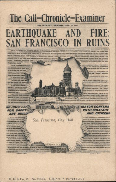 Earthquake and Fire : San Francisco in Ruins California