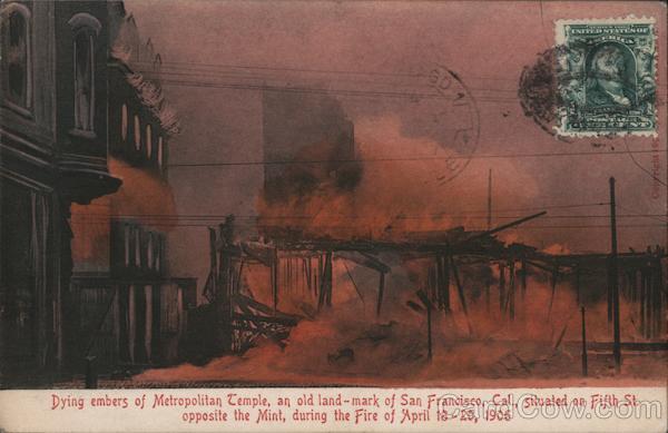 Dying Embers of Metropolitan Temple San Francisco California