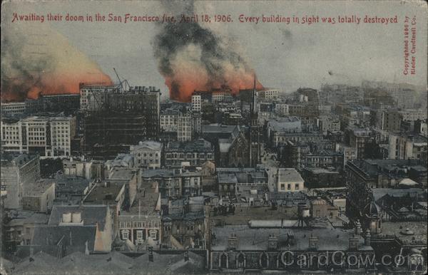 Awaiting Their Doom in the San Francisco Fire, April 18, 1906 California