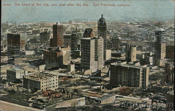 The Heart of the City, One Year After the Fire San Francisco California
