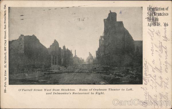 Destruction of San Francisco by Fire - April 18, '06 California