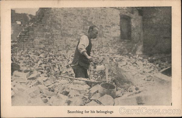 Searching for his belongings San Francisco California