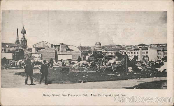 Gay Street - AFter Earthquake and Fire San Francisco California