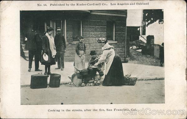 Cooking in the Streets, After the Fire San Francisco California