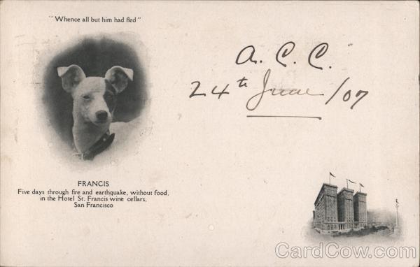 Francis - Five Days Through Fire and Eartquake, Without Food San Francisco California