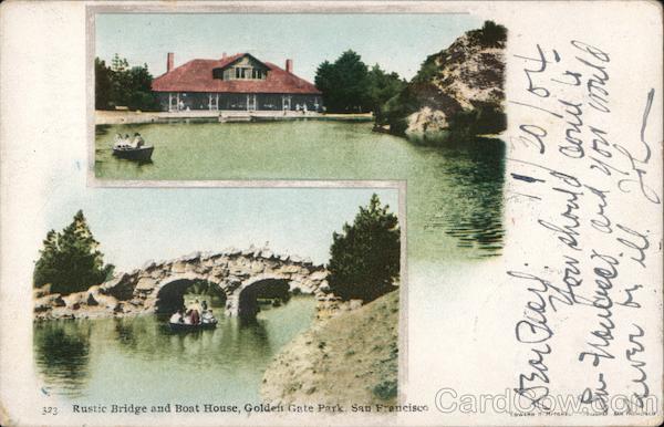 Rustic Bridge and Boat House, Golden Gate Park San Francisco California