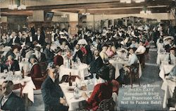 Main Dining Room, Jules Cafe - Monadnock Building next to Palace Hotel Postcard