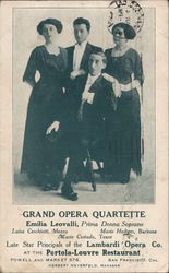 Grand Opera Quartette - Louvre Restaurant Postcard