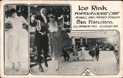 Ice Rink - Portola - Louvre Cafe Postcard