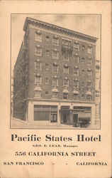 Pacific States Hotel Postcard