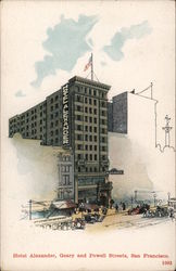 Hotel Alexander, Geary and Powell Streets Postcard