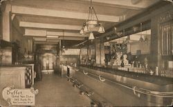 Buffet Hotel Van Dorn Postcard