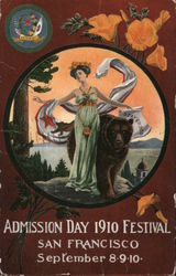 Admission Day 1910 Festival, September 8-9-10 Postcard