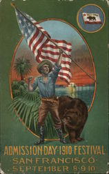 Admission Day 1910 Festival San Francisco September 8-9-10 California Postcard Postcard Postcard